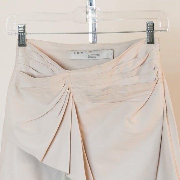 IRO PARIS Zyrma Leather Cream Skirt - Picture 4 of 13